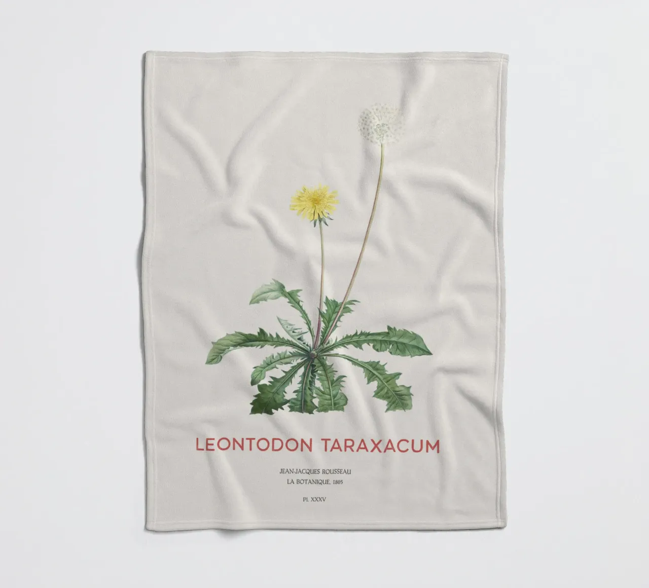 Löwenzahn oder Leontodon taraxacum Fleecedecke von Vintagrafica