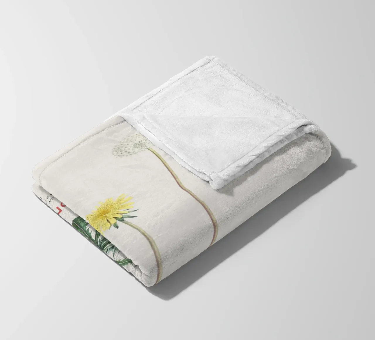 Löwenzahn oder Leontodon taraxacum Fleecedecke von Vintagrafica