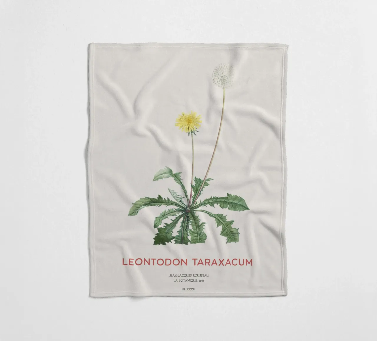 Löwenzahn oder Leontodon taraxacum Fleecedecke von Vintagrafica
