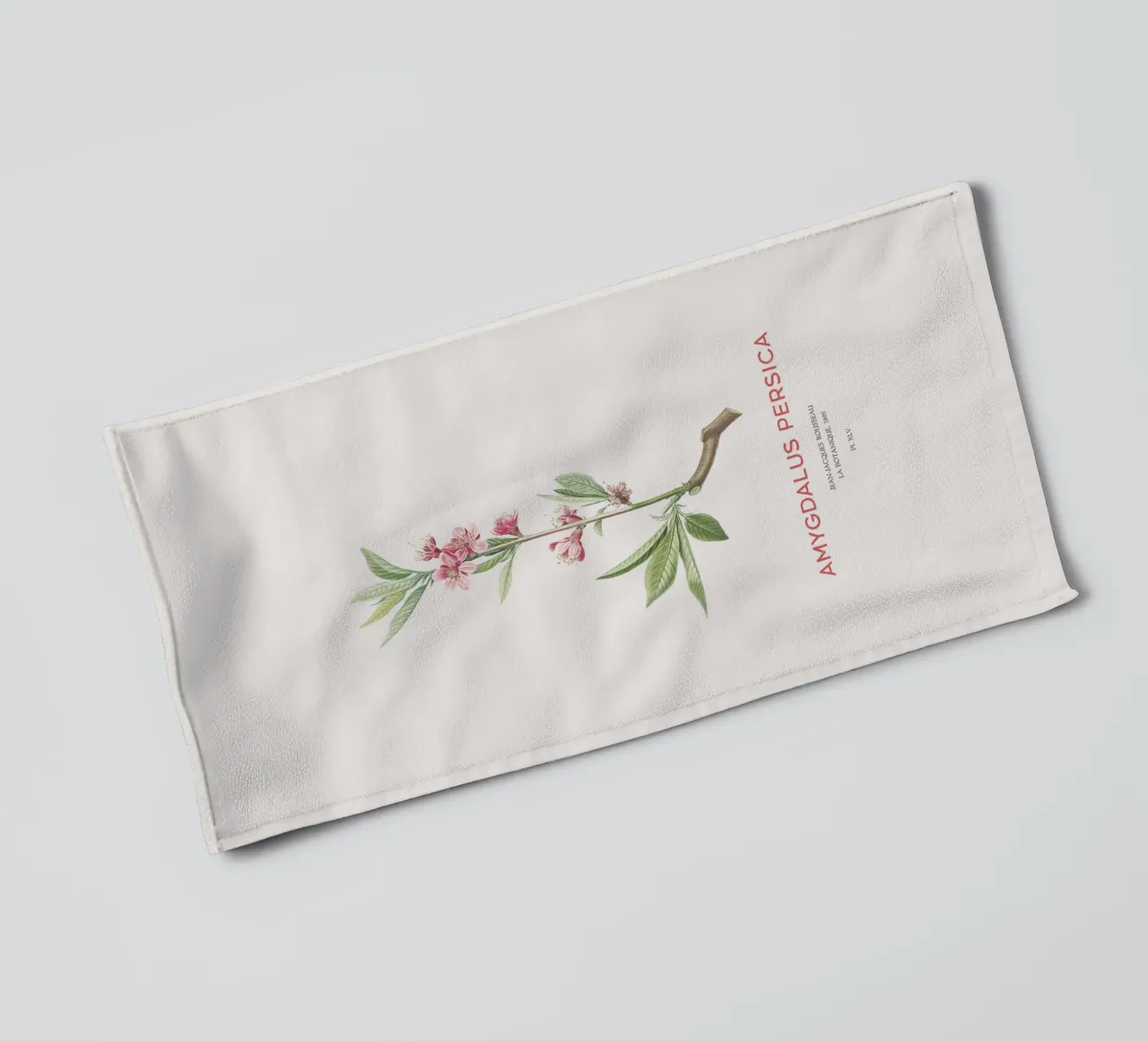 Pfirsichblüten oder Amygdalus persica Handtuch von Vintagrafica