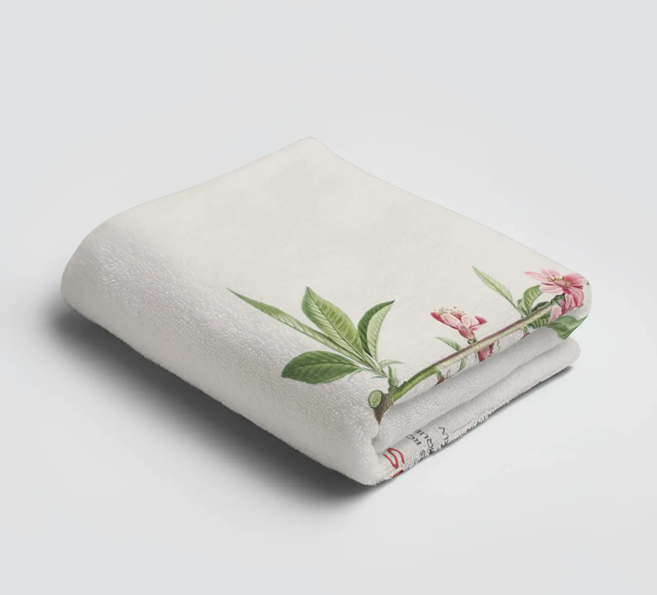 Pfirsichblüten oder Amygdalus persica Handtuch von Vintagrafica