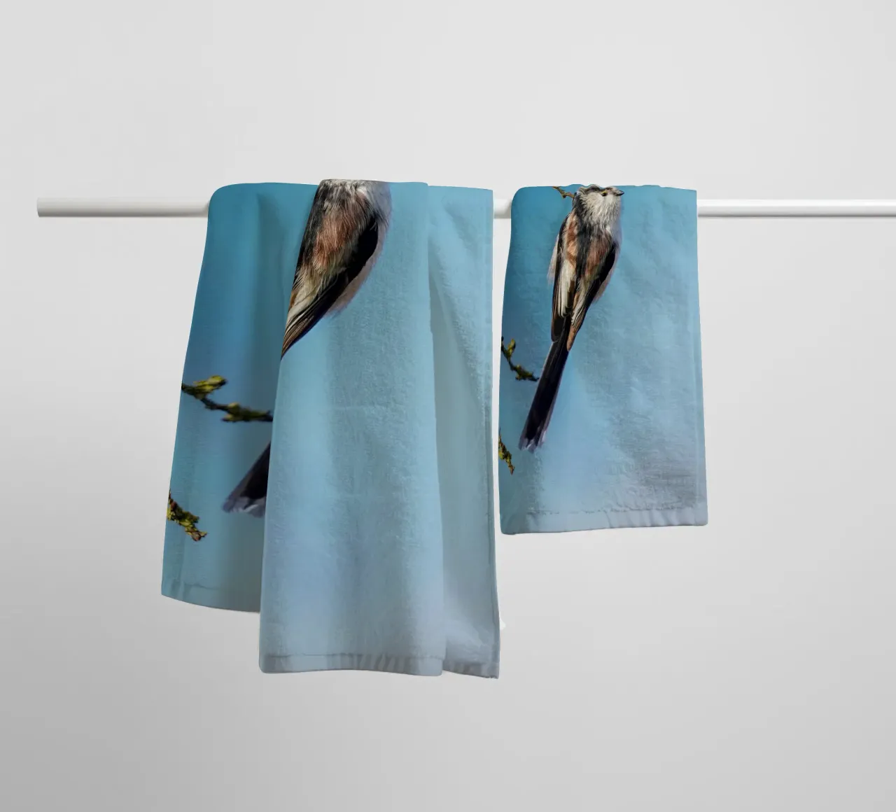 Cinciallegra a coda lunga asciugamano da bagno da Tom's Wildlife
