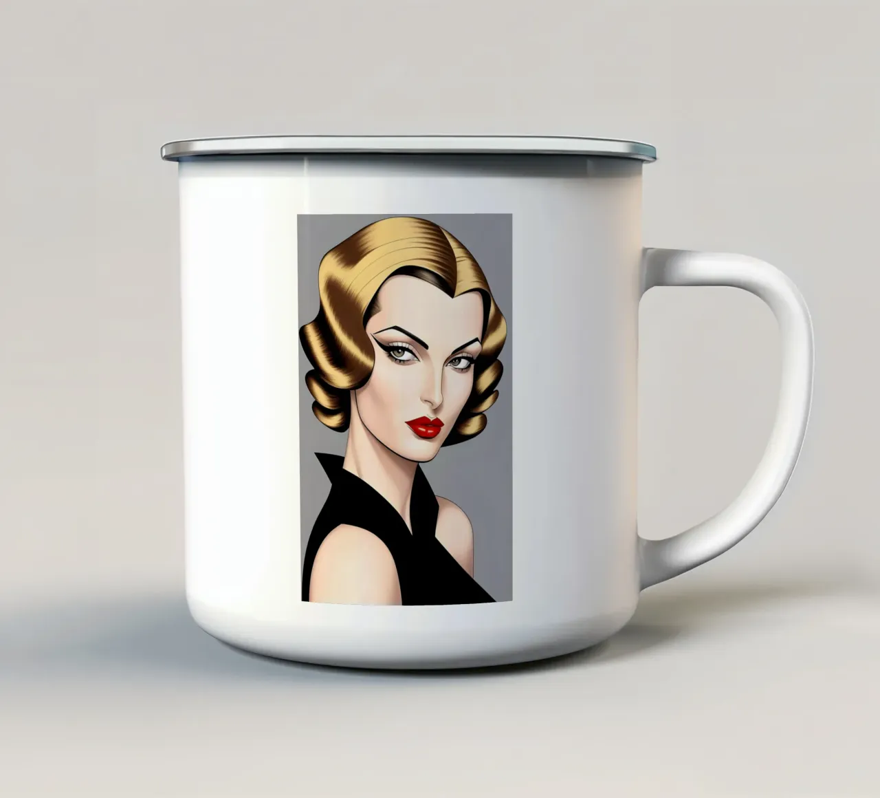 ART DECO LADY tazza in smalto da ART DECO