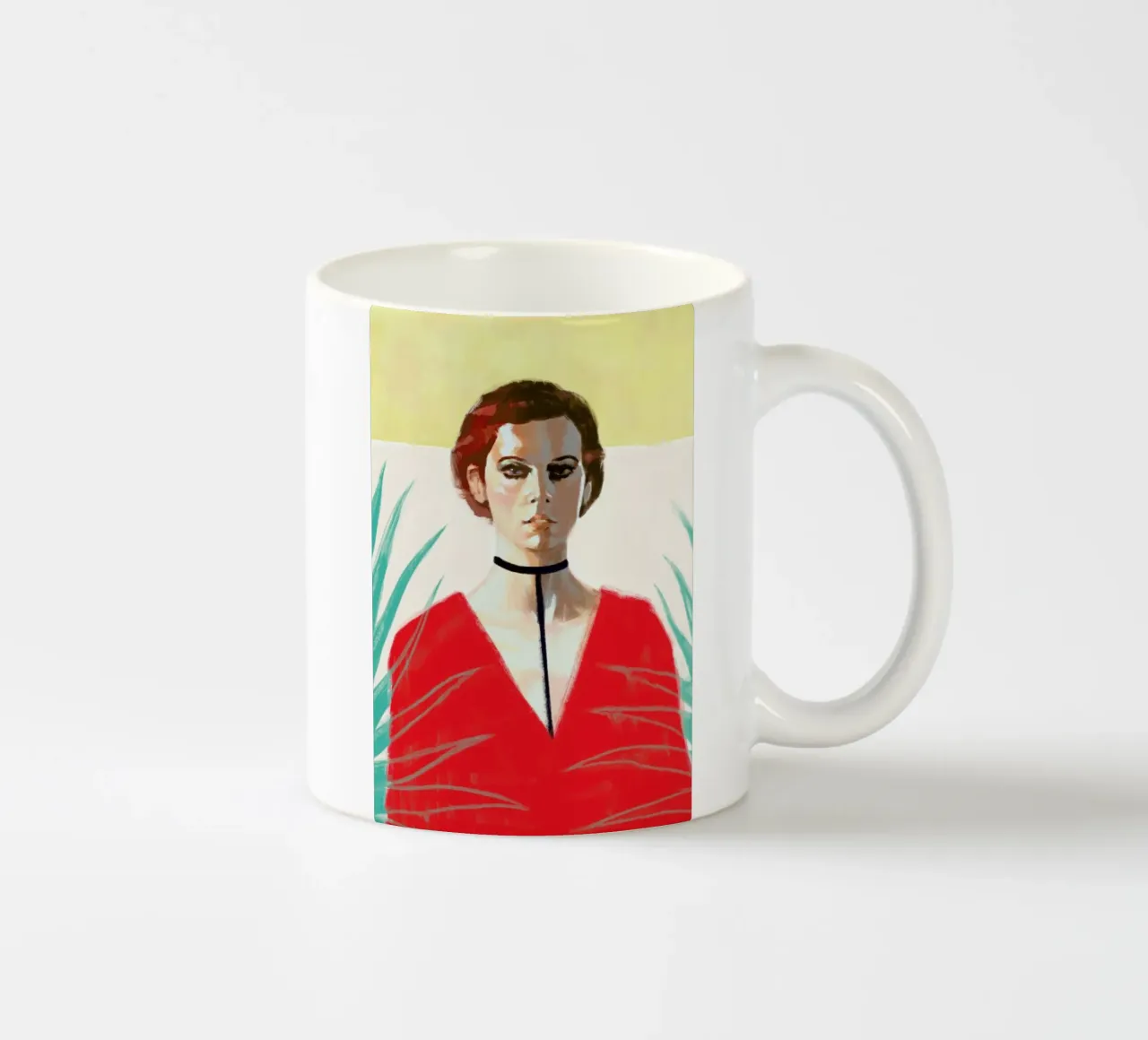 Sylvia Kristel tazza in ceramica da Alexander Grahovsky