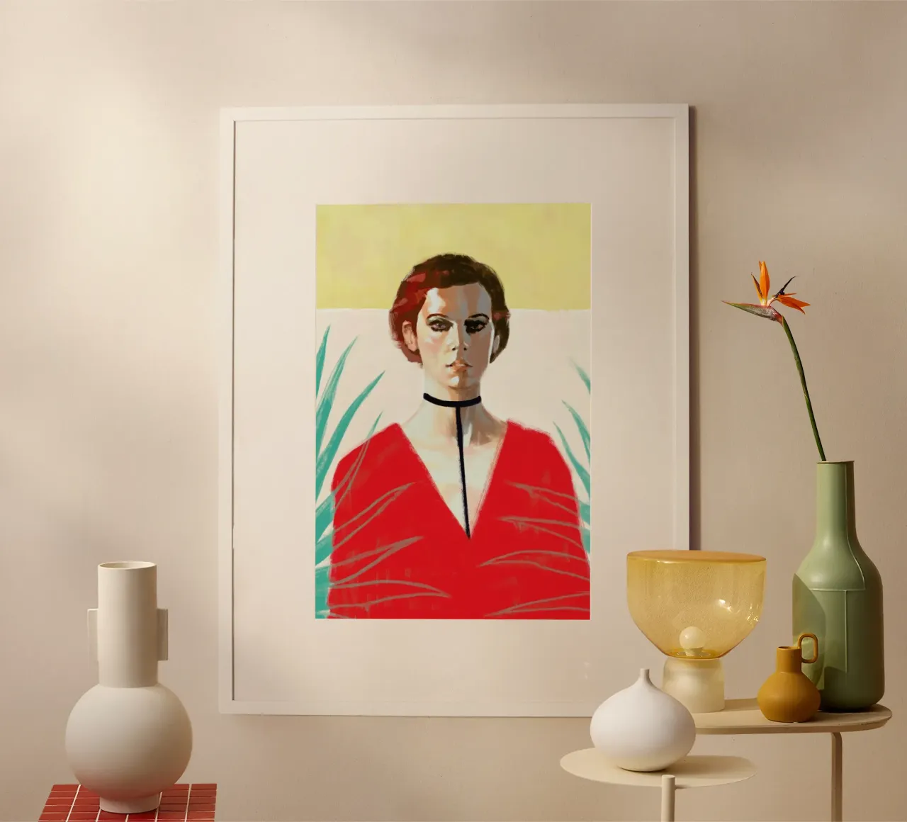 Sylvia Kristel poster con telaio in plastica da Alexander Grahovsky