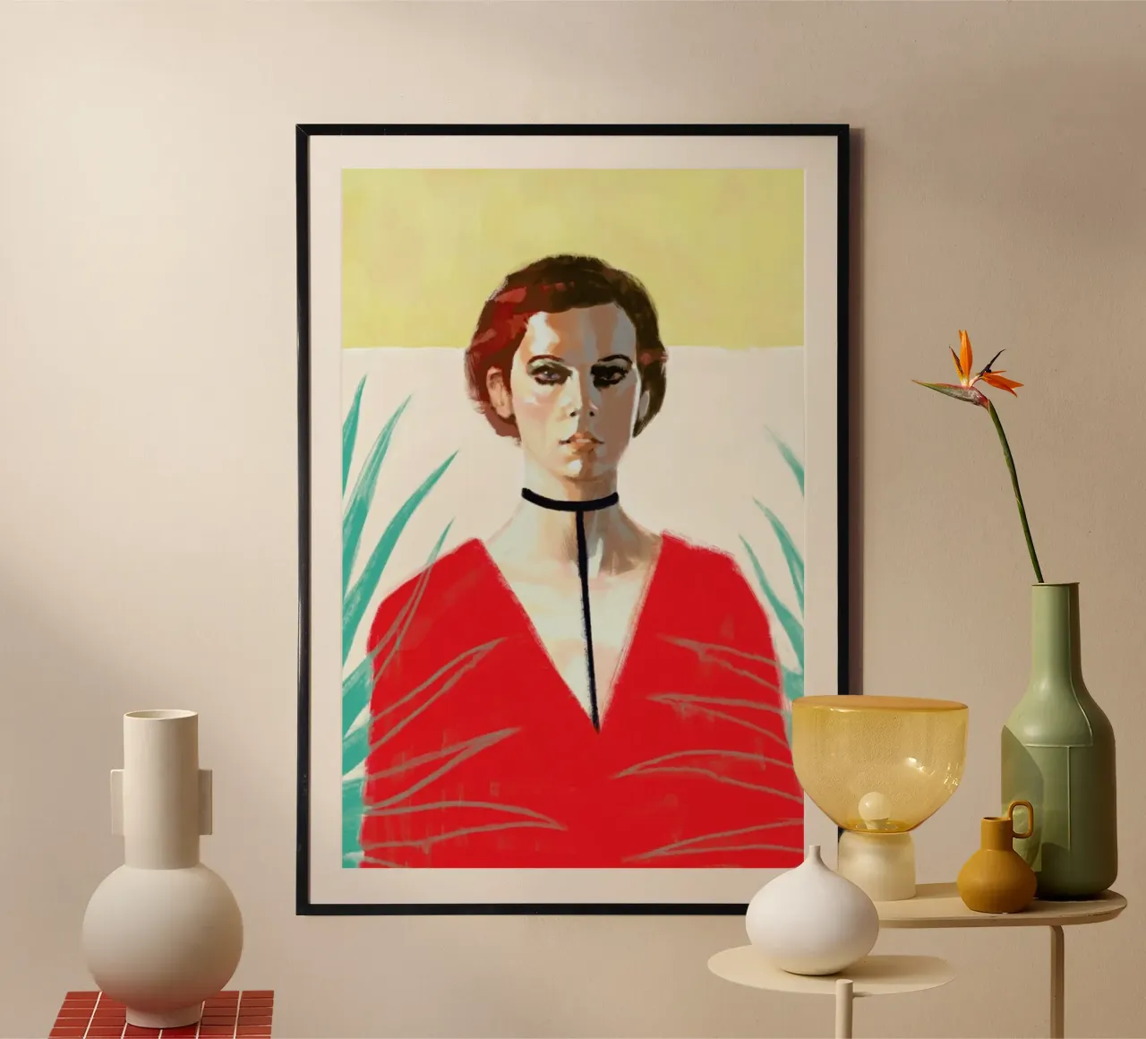 Sylvia Kristel poster con telaio in plastica da Alexander Grahovsky