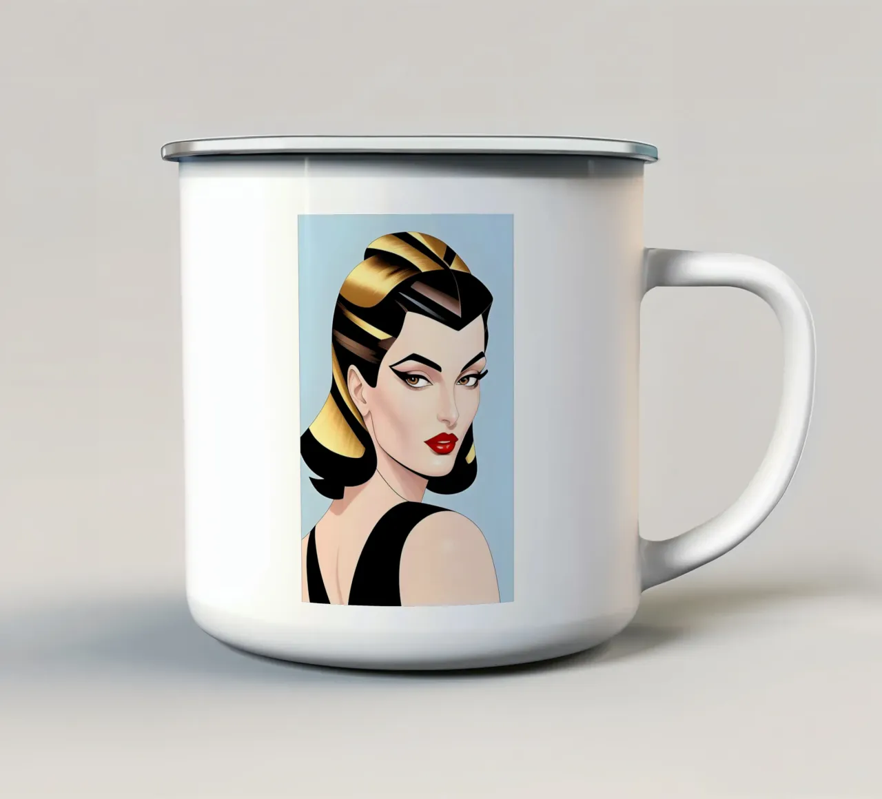 Moda retro glam tazza in smalto da ART DECO