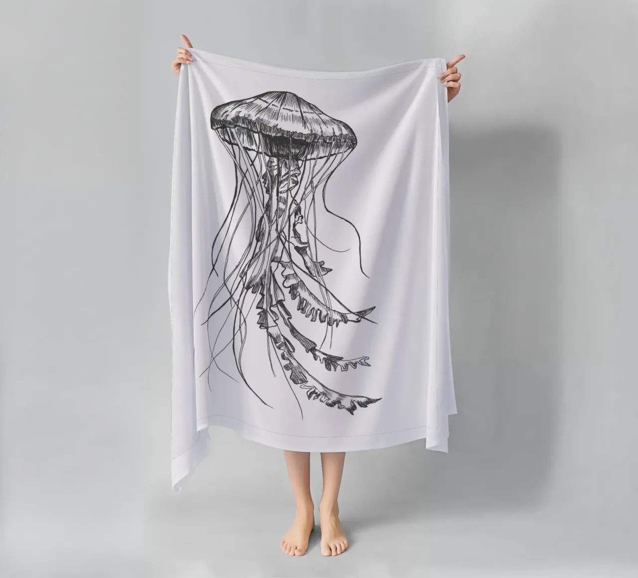 Qualle 1 beach towel by naturelines