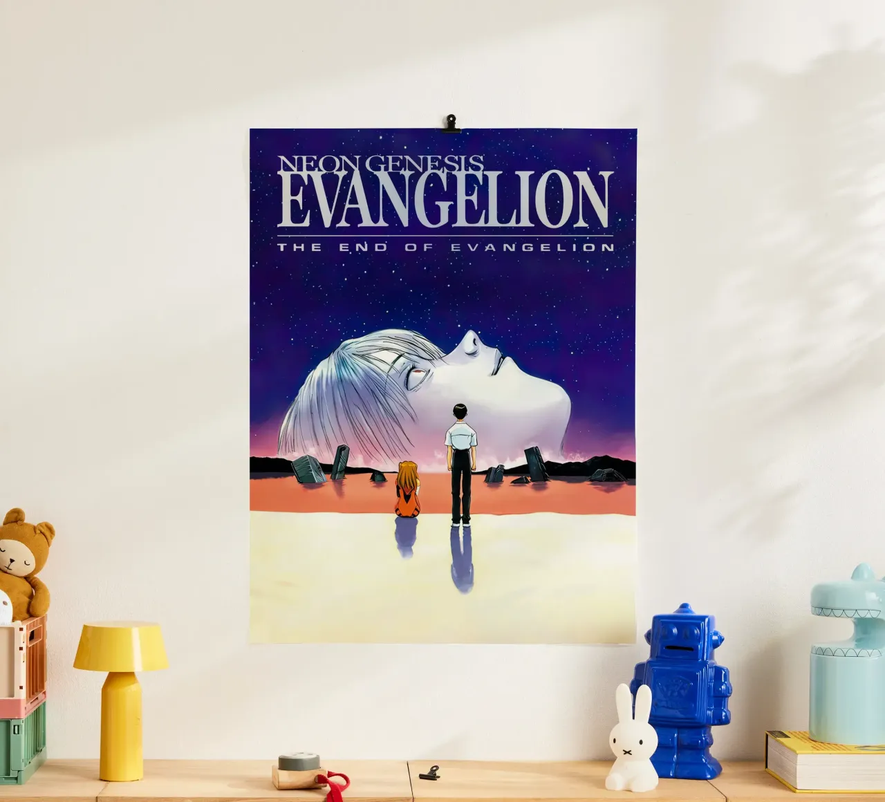 Neon Genesis Evangelion poster con telaio in alluminio da Attaboy Dsgn