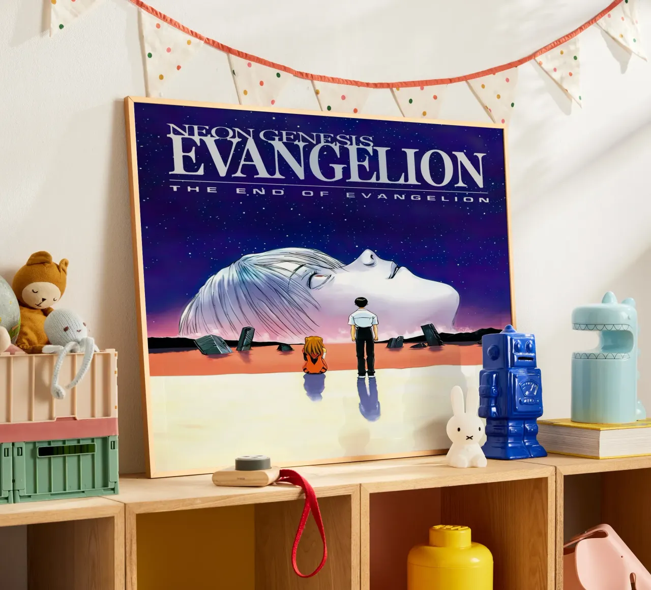 Neon Genesis Evangelion poster con telaio in alluminio da Attaboy Dsgn