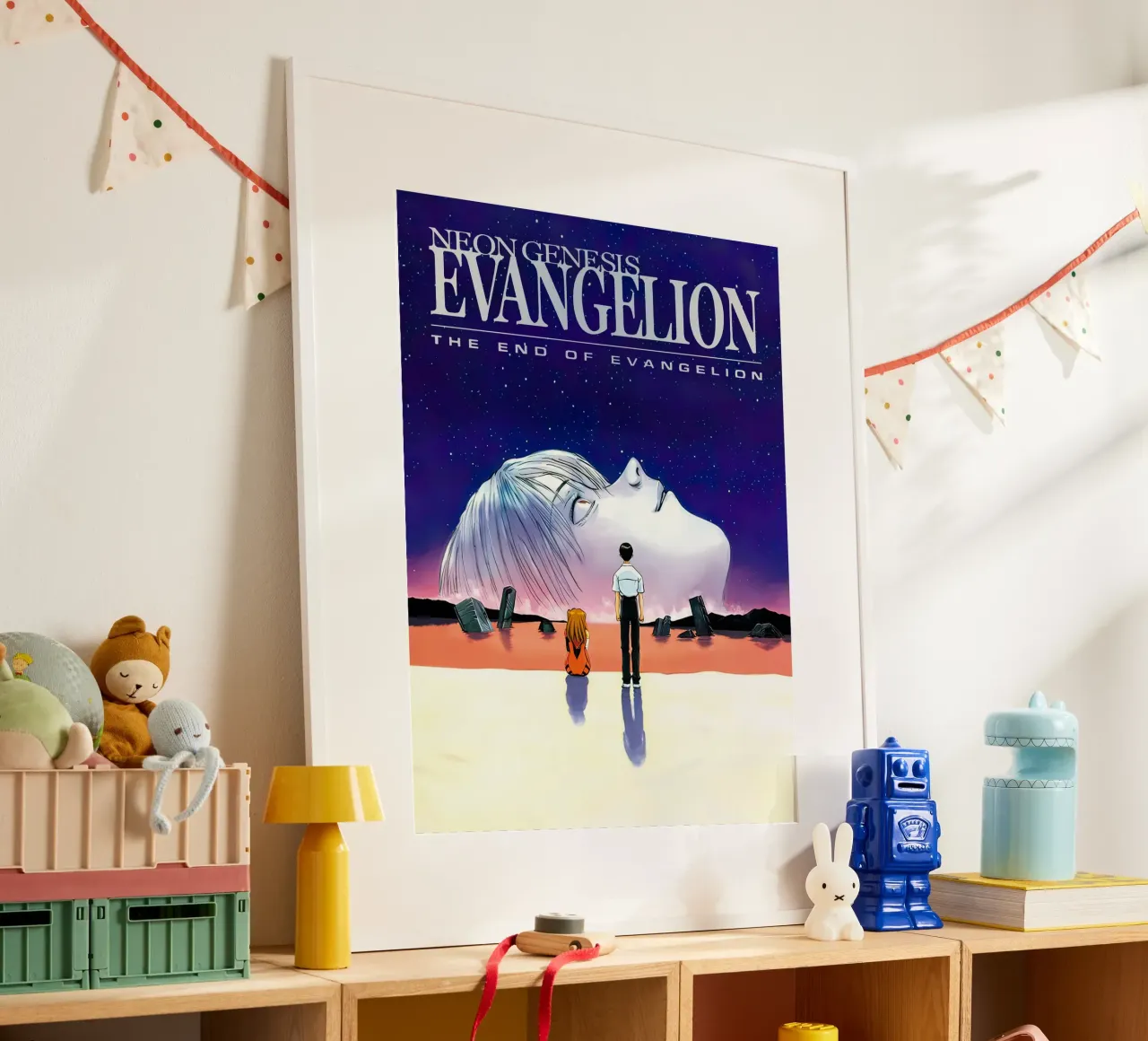 Neon Genesis Evangelion poster con telaio in alluminio da Attaboy Dsgn