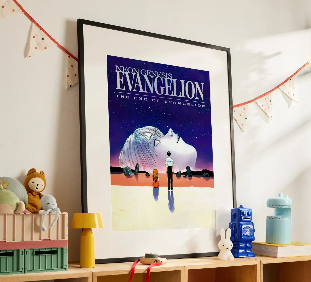 Neon Genesis Evangelion poster con telaio in alluminio da Attaboy Dsgn