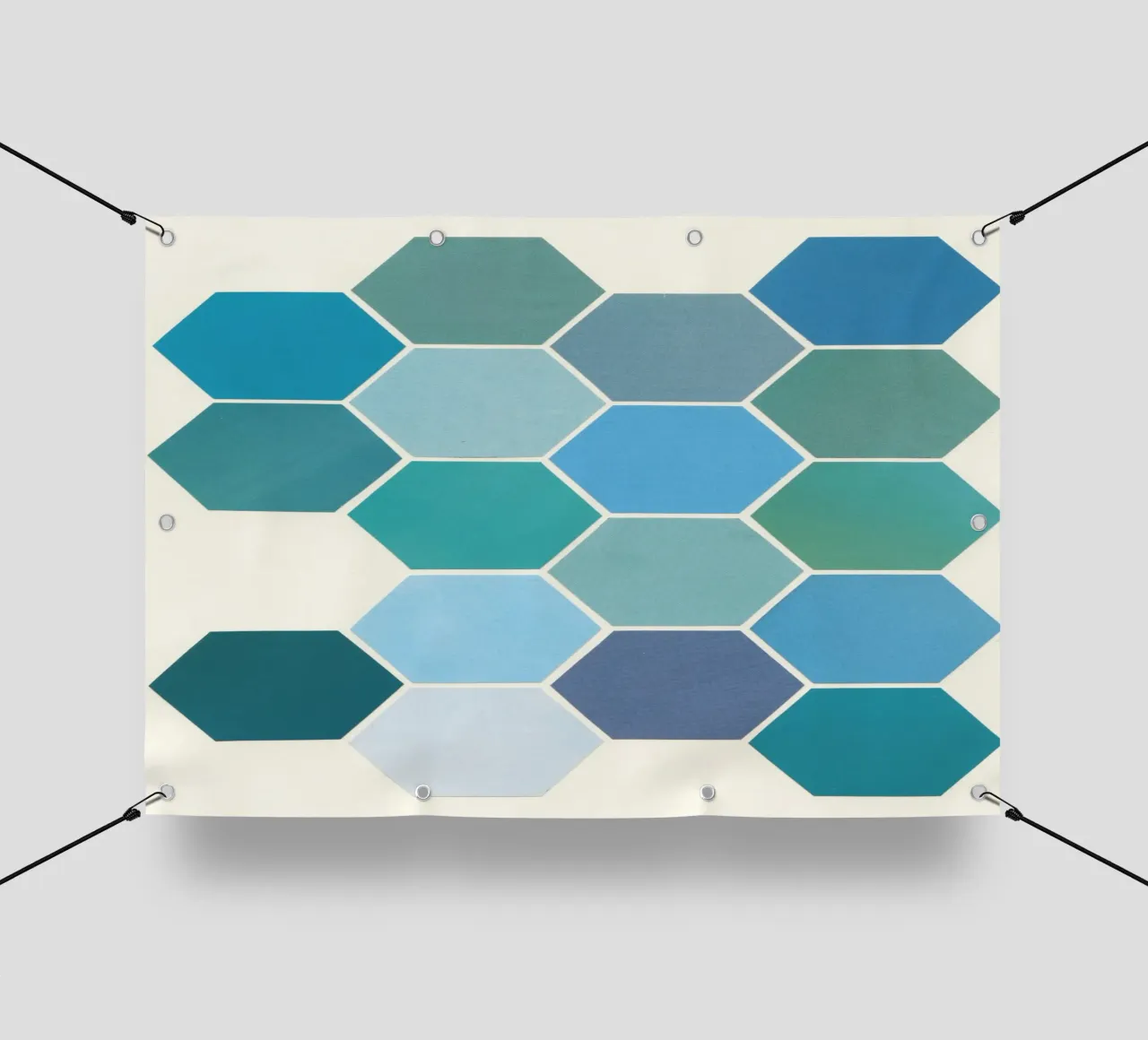 Sfumature di blu telo in pvc da Cassia Beck Collage