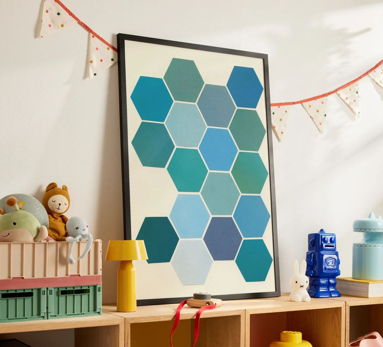 Shades of Blue poster by Cassia Beck Collage