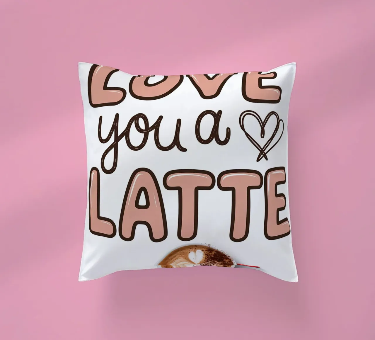 TE QUIERO UN CAFÉ CON LECHE cojín de logic