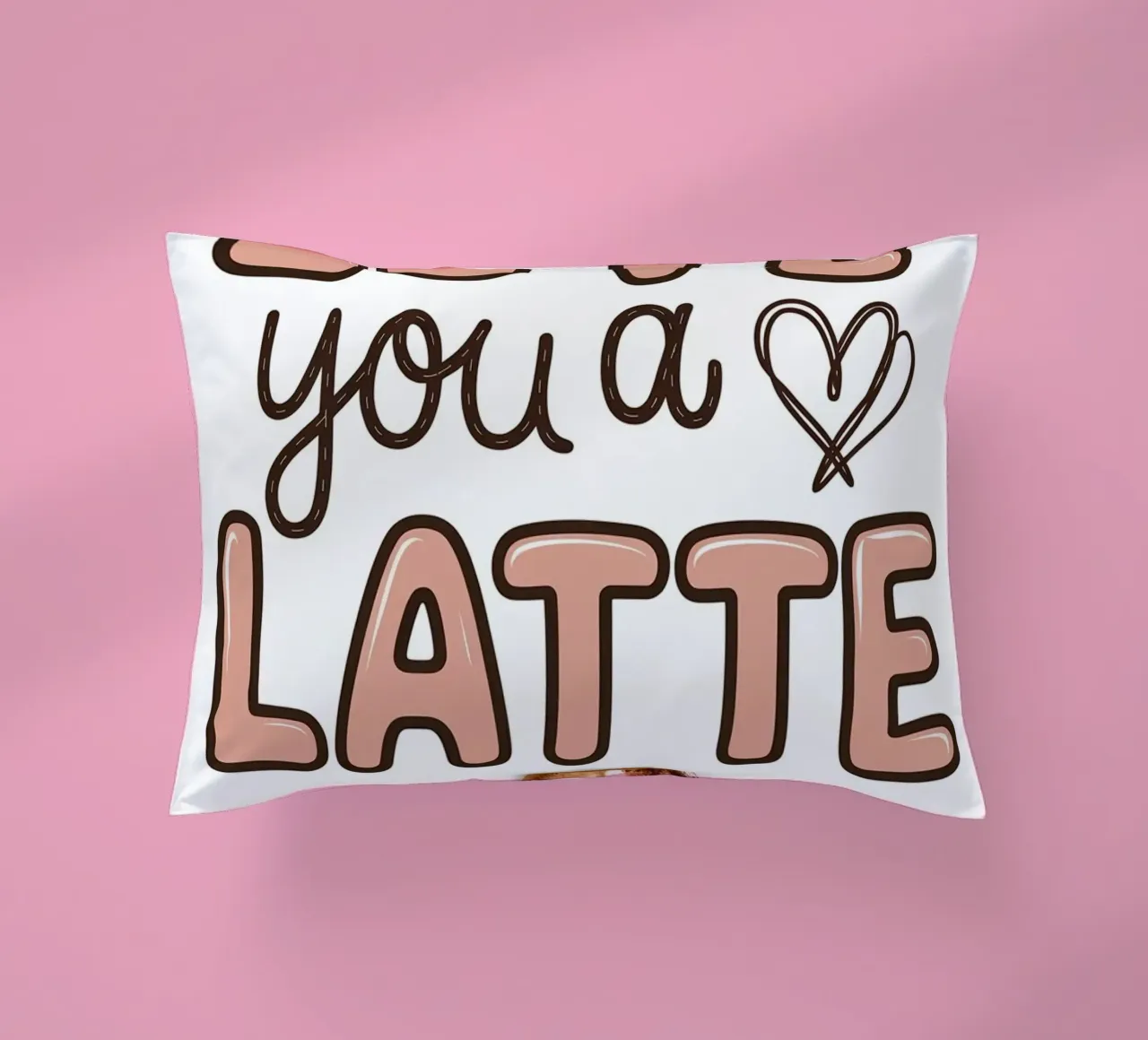 TE QUIERO UN CAFÉ CON LECHE cojín de logic
