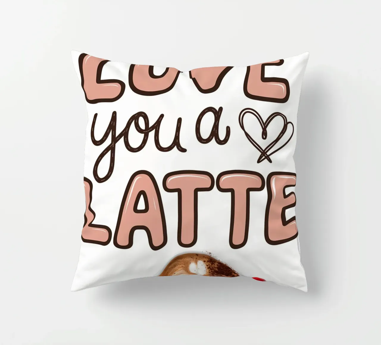 TE QUIERO UN CAFÉ CON LECHE cojín de logic