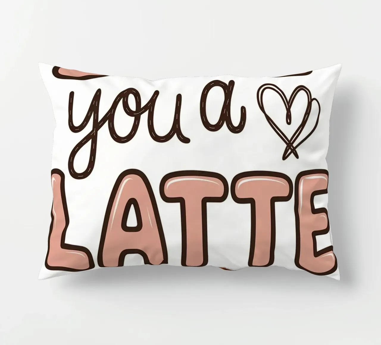TE QUIERO UN CAFÉ CON LECHE cojín de logic