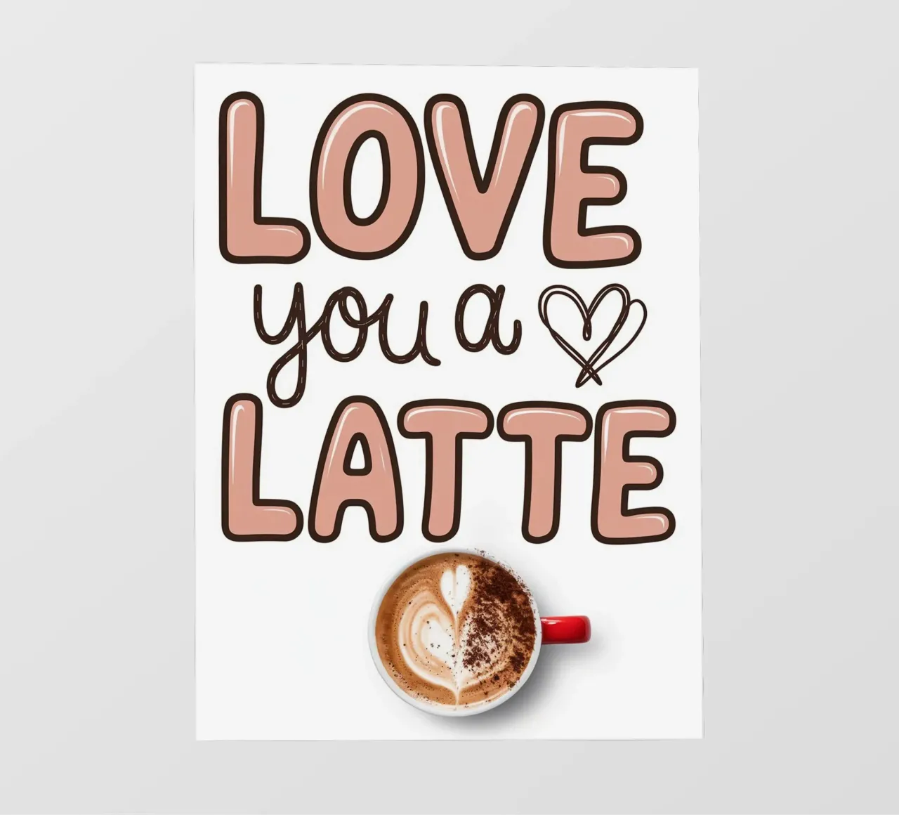 TI AMO UN CAFFÈ MACCHIATO telo in pvc da logic