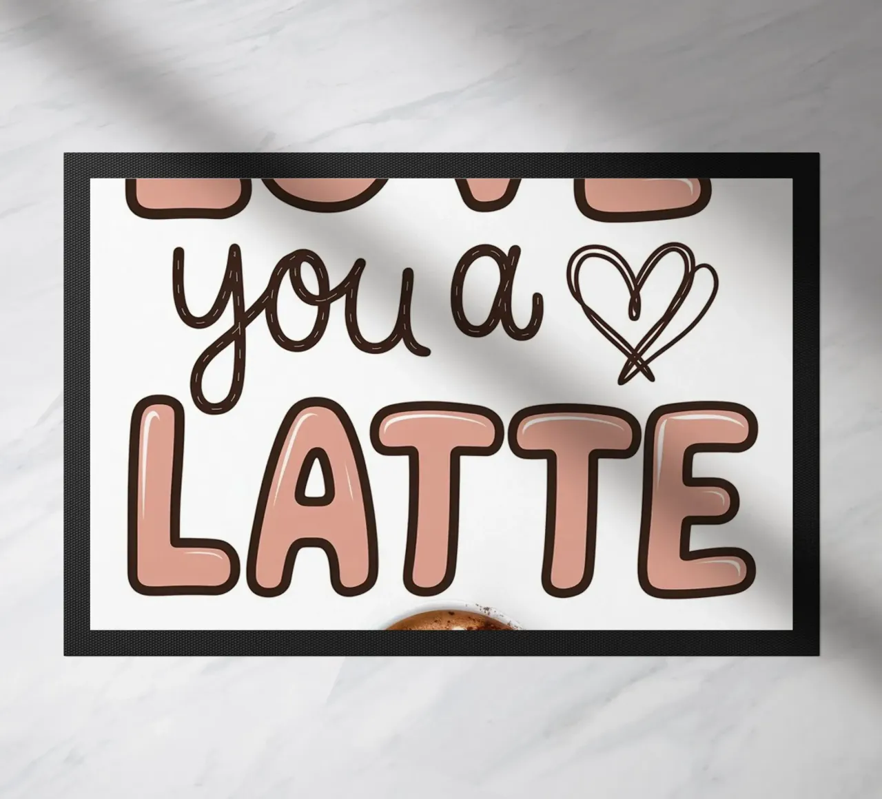 TI AMO UN CAFFÈ MACCHIATO zerbino da logic