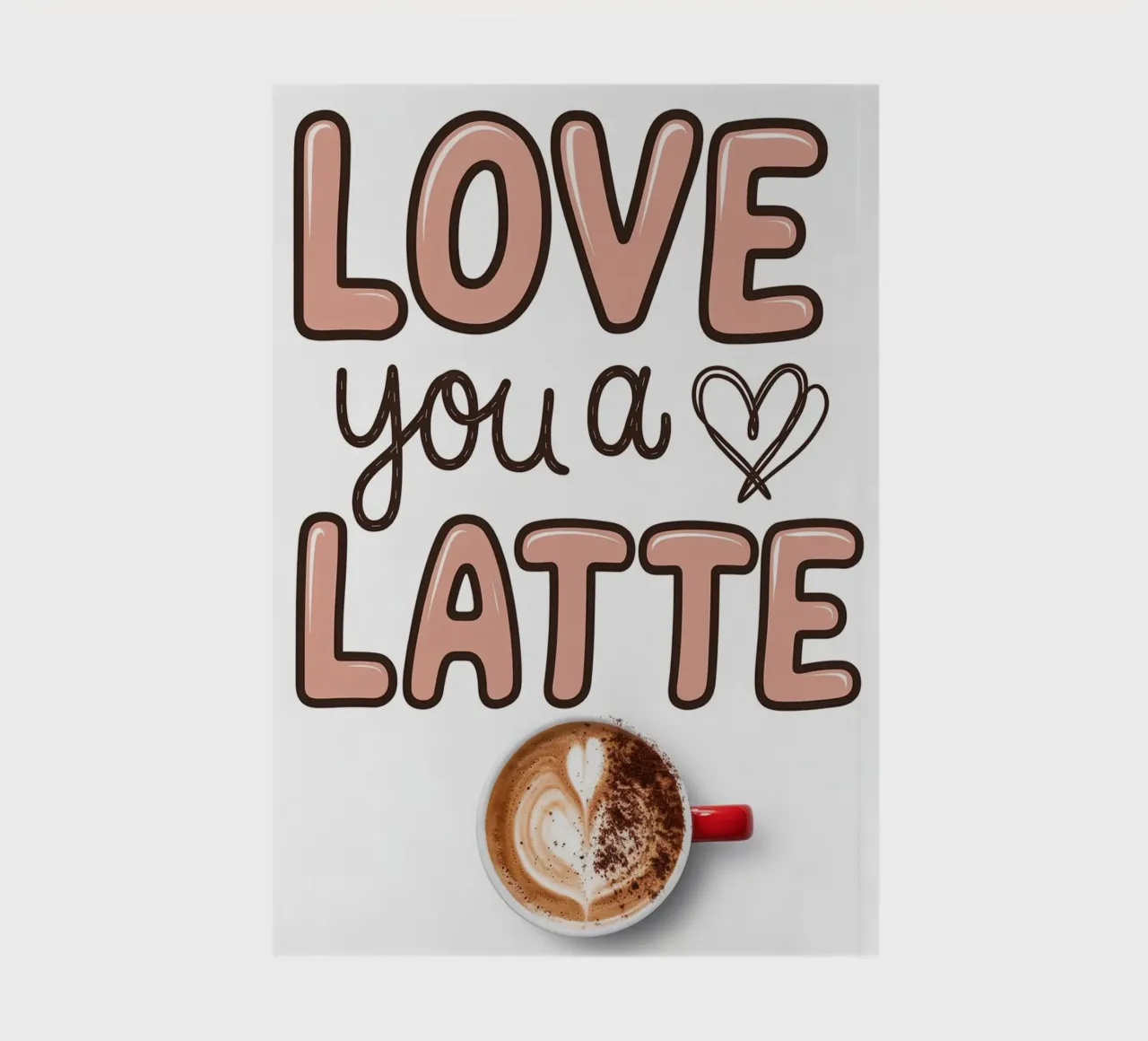 JE T'AIME AVEC UN CAFÉ AU LAIT carnet de notes de logic