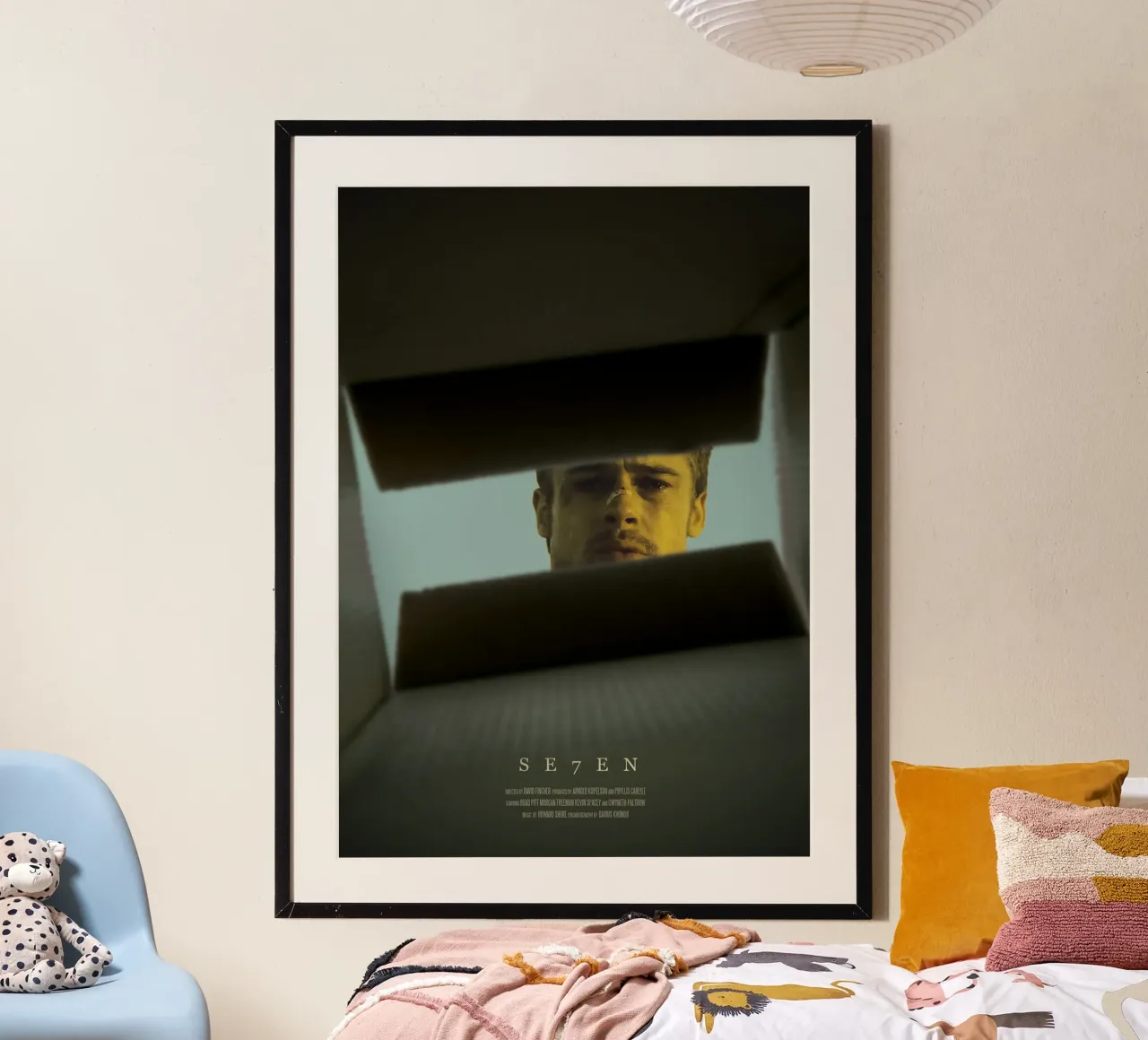 Seven Movie poster con telaio in legno da Attaboy Dsgn