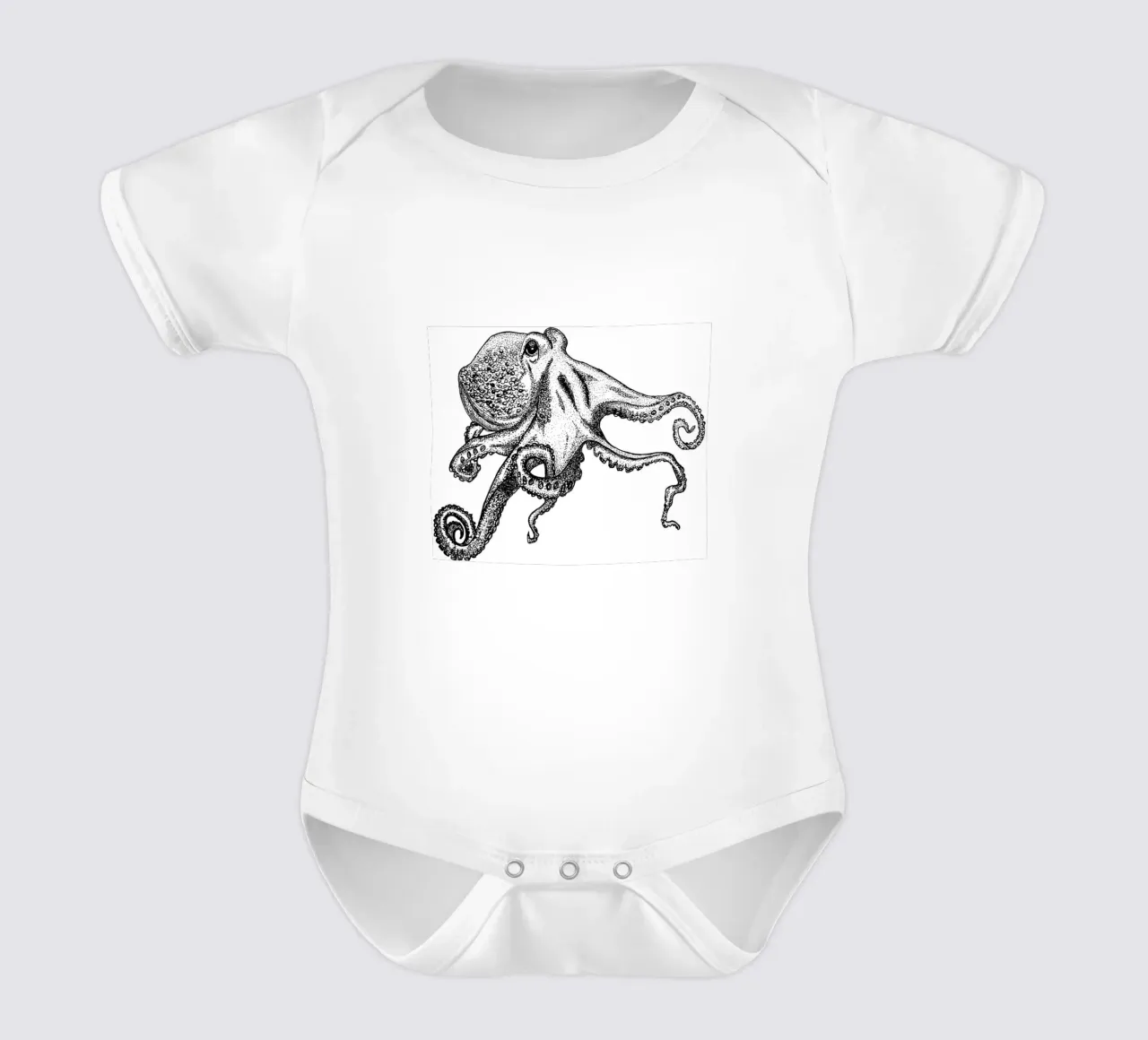 Oktopus short-sleeve baby romper by naturelines