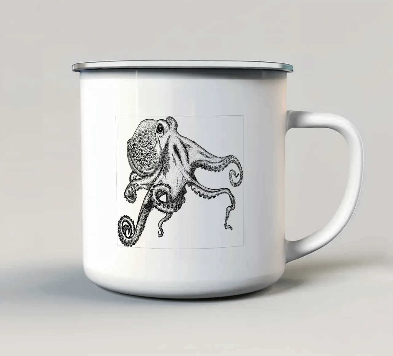 Oktopus tazza in smalto da naturelines