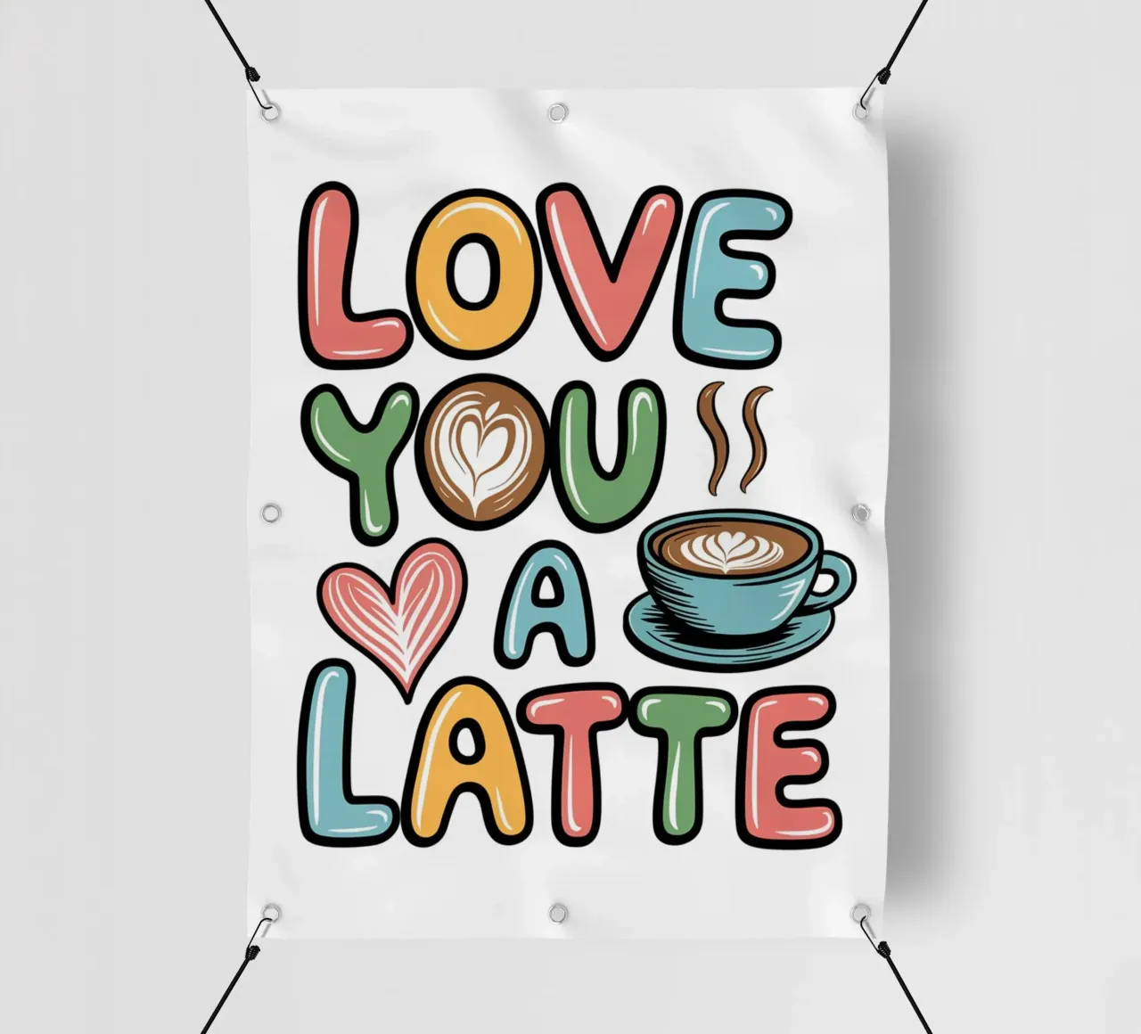 TI AMO UN CAFFÈ MACCHIATO telo in pvc da logic