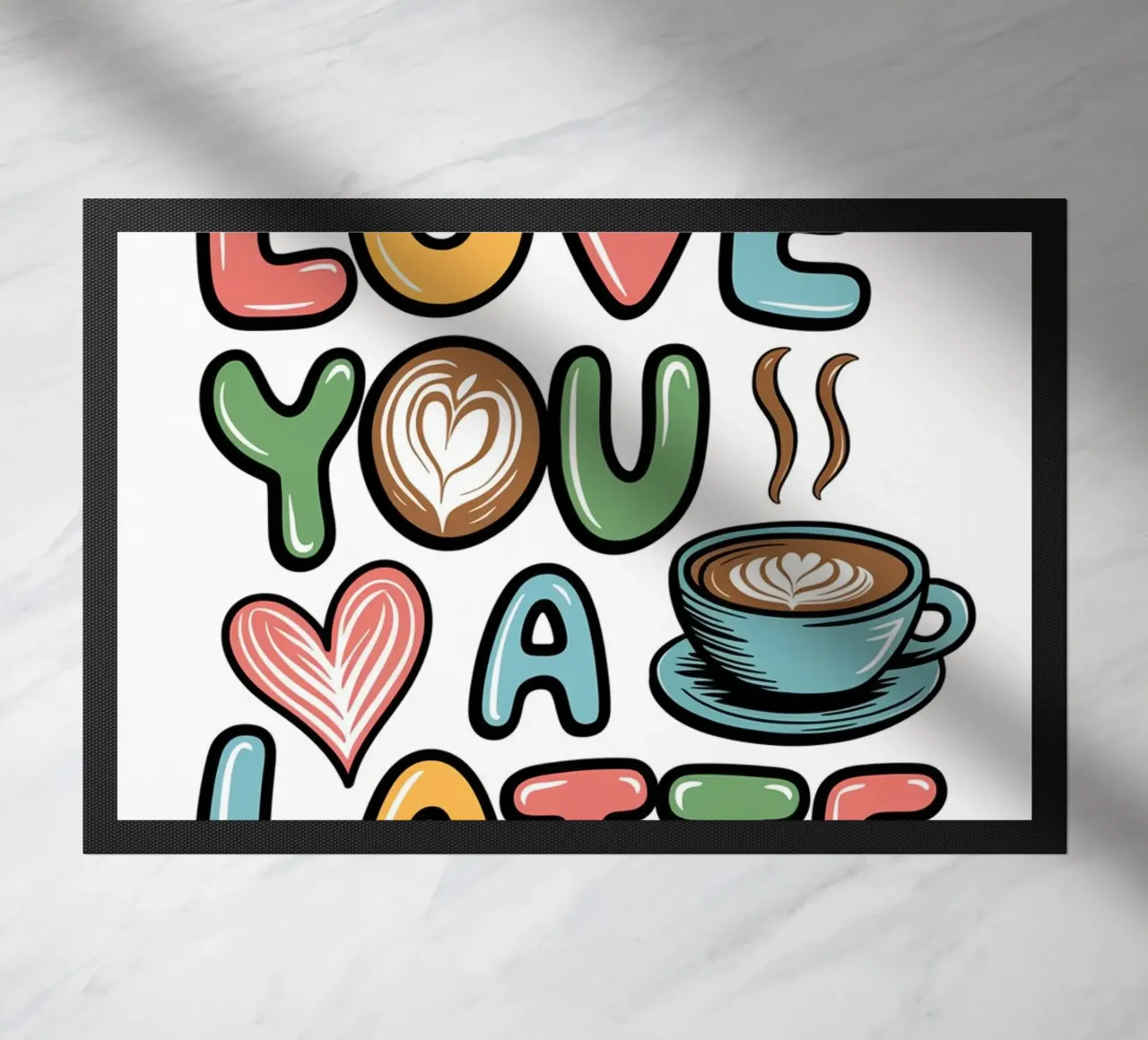 TI AMO UN CAFFÈ MACCHIATO zerbino da logic