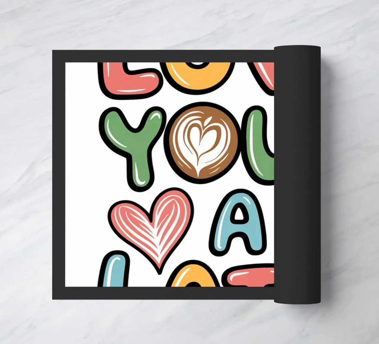 TI AMO UN CAFFÈ MACCHIATO zerbino da logic