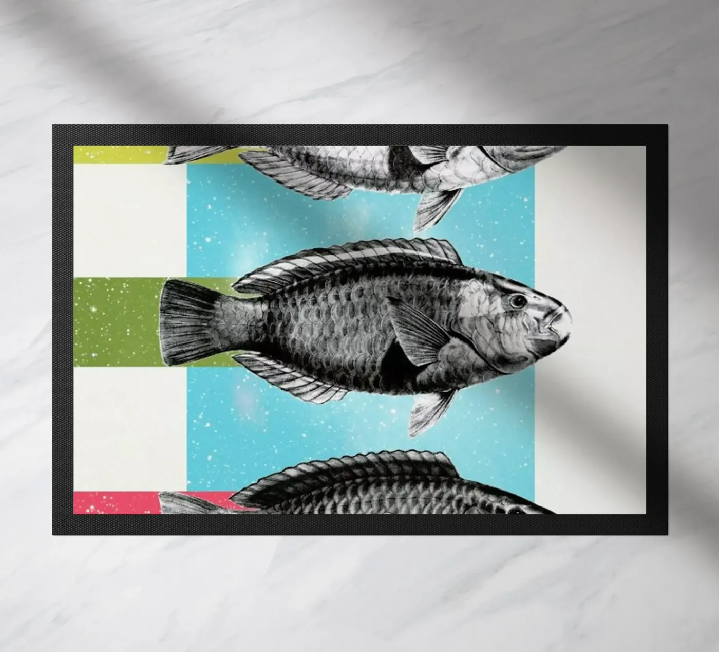 Fishes Fußmatte von Danny Ivan