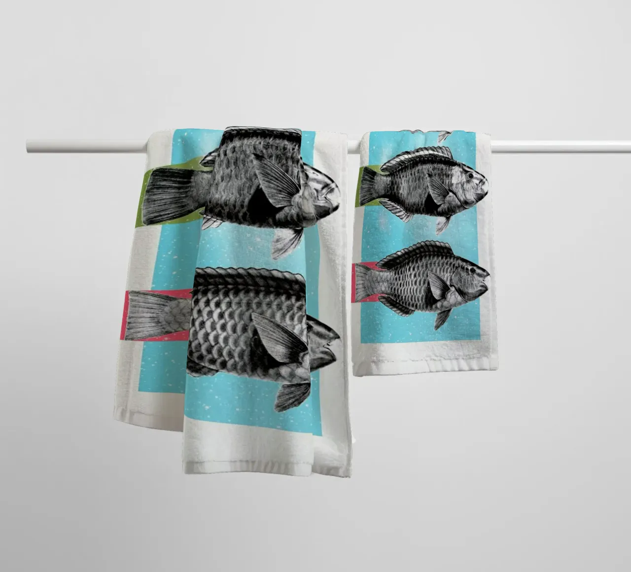 Fishes asciugamano da bagno da Danny Ivan