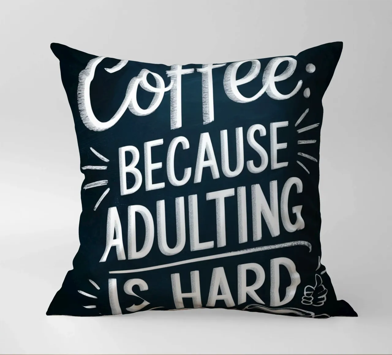 Caffè: Perché essere adulti è difficile cuscino da logic