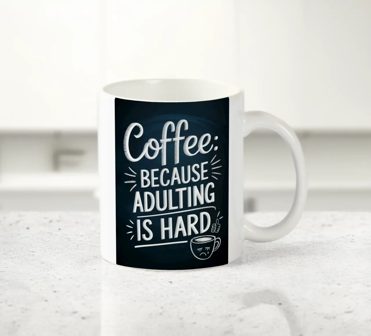Caffè: Perché essere adulti è difficile tazza in ceramica da logic