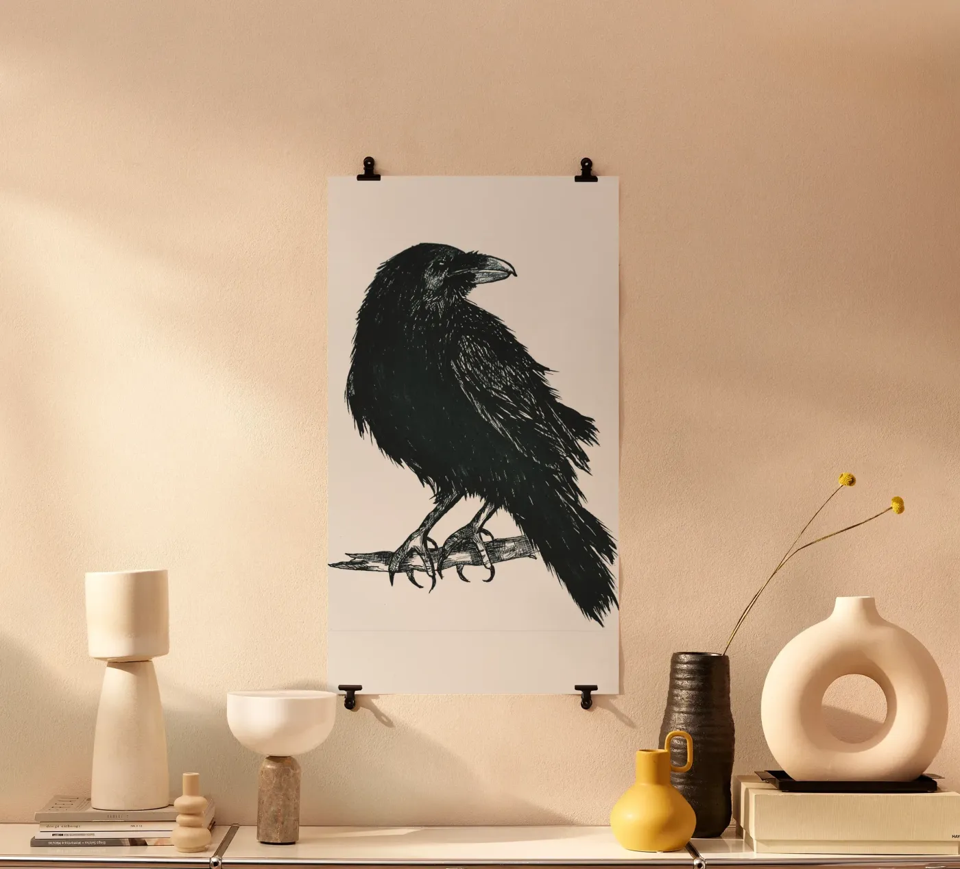 Krähe poster van naturelines
