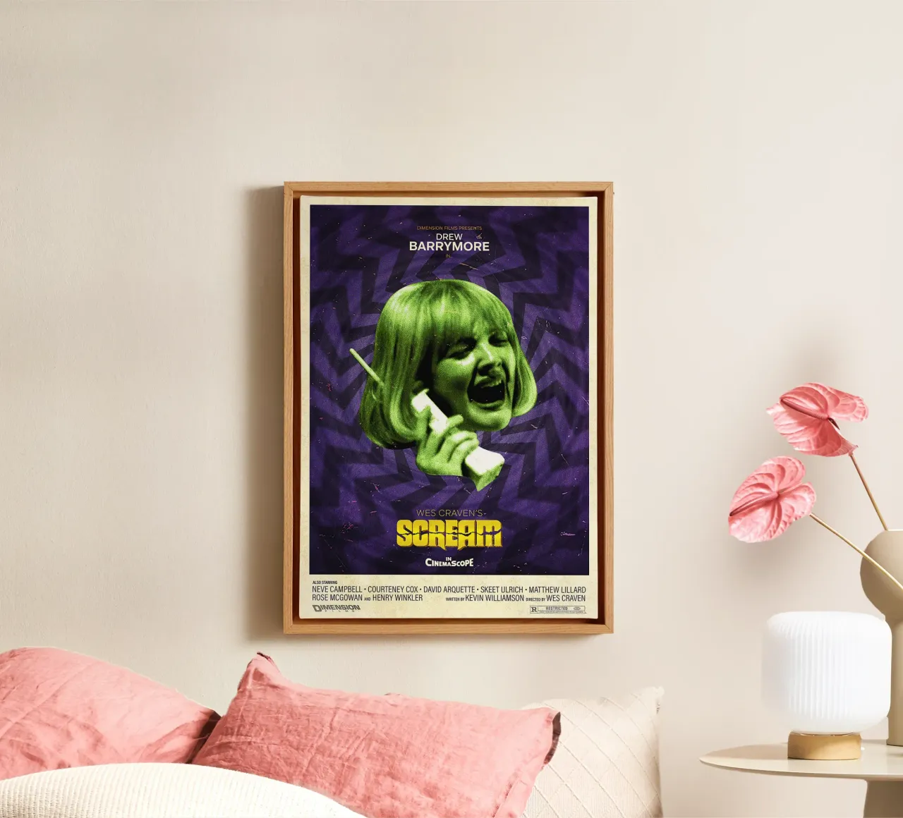 Scream Movie tela con Cornice a cassetta da Attaboy Dsgn
