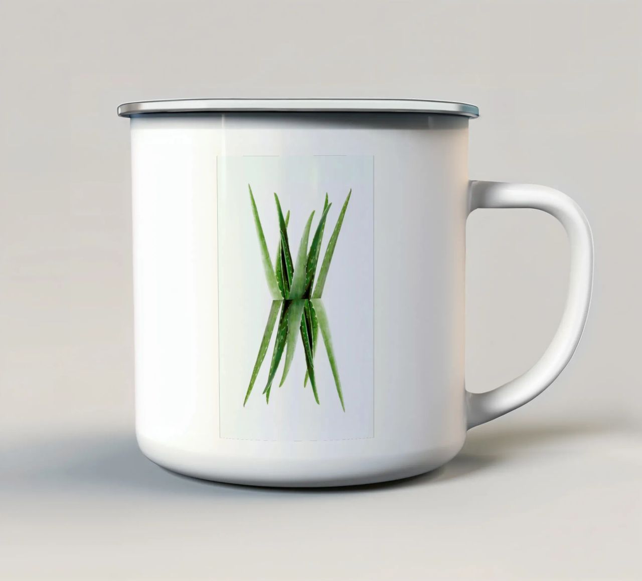 Aloe tazza in smalto da Miles of Light