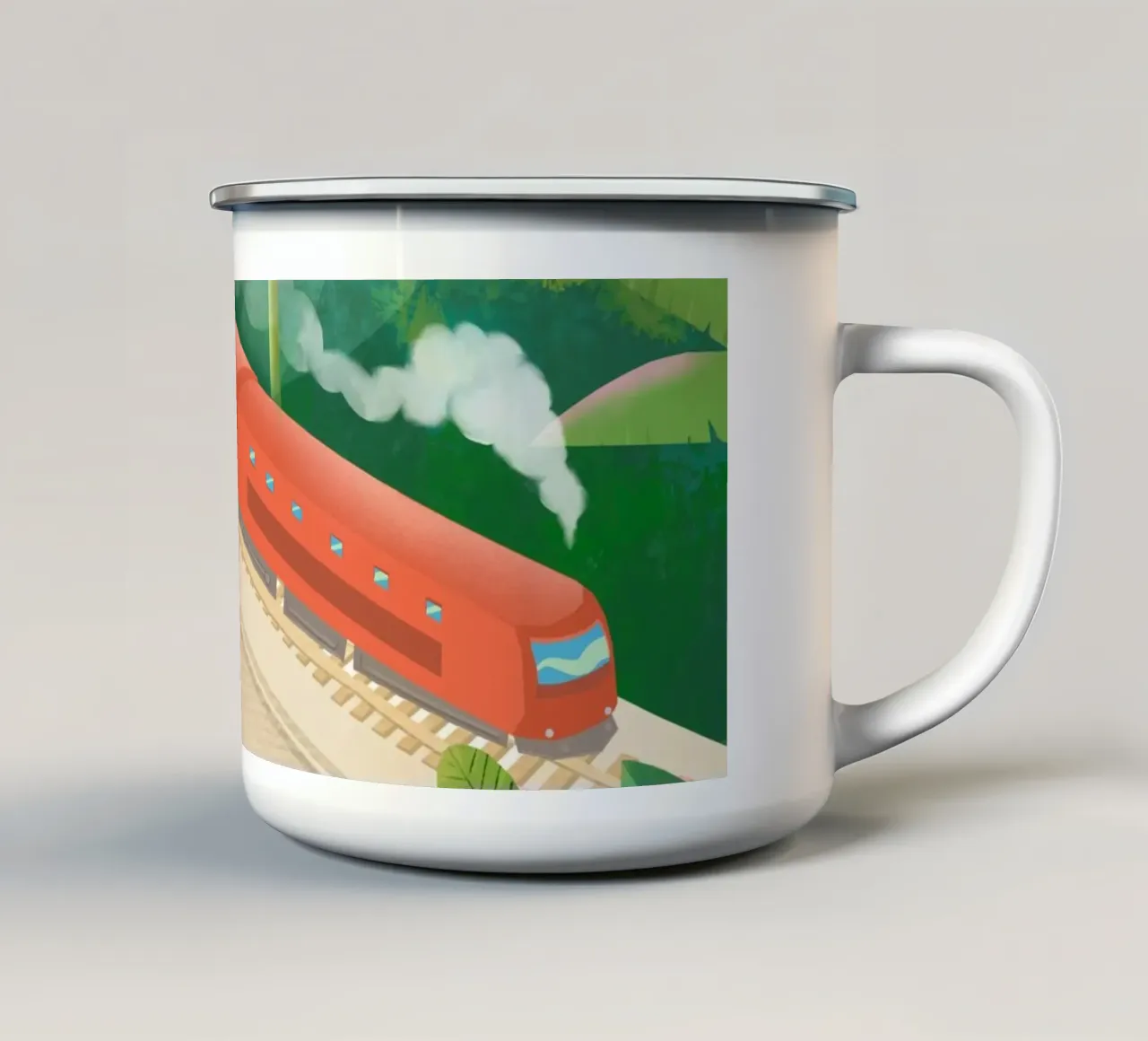 Sri Lanka Train tazza in smalto da PetrArts
