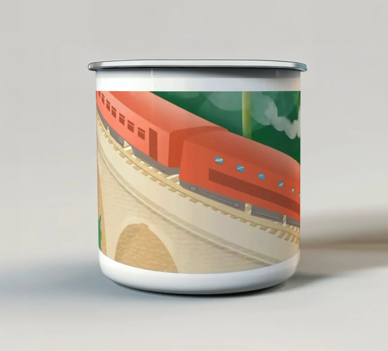 Sri Lanka Train tazza in smalto da PetrArts