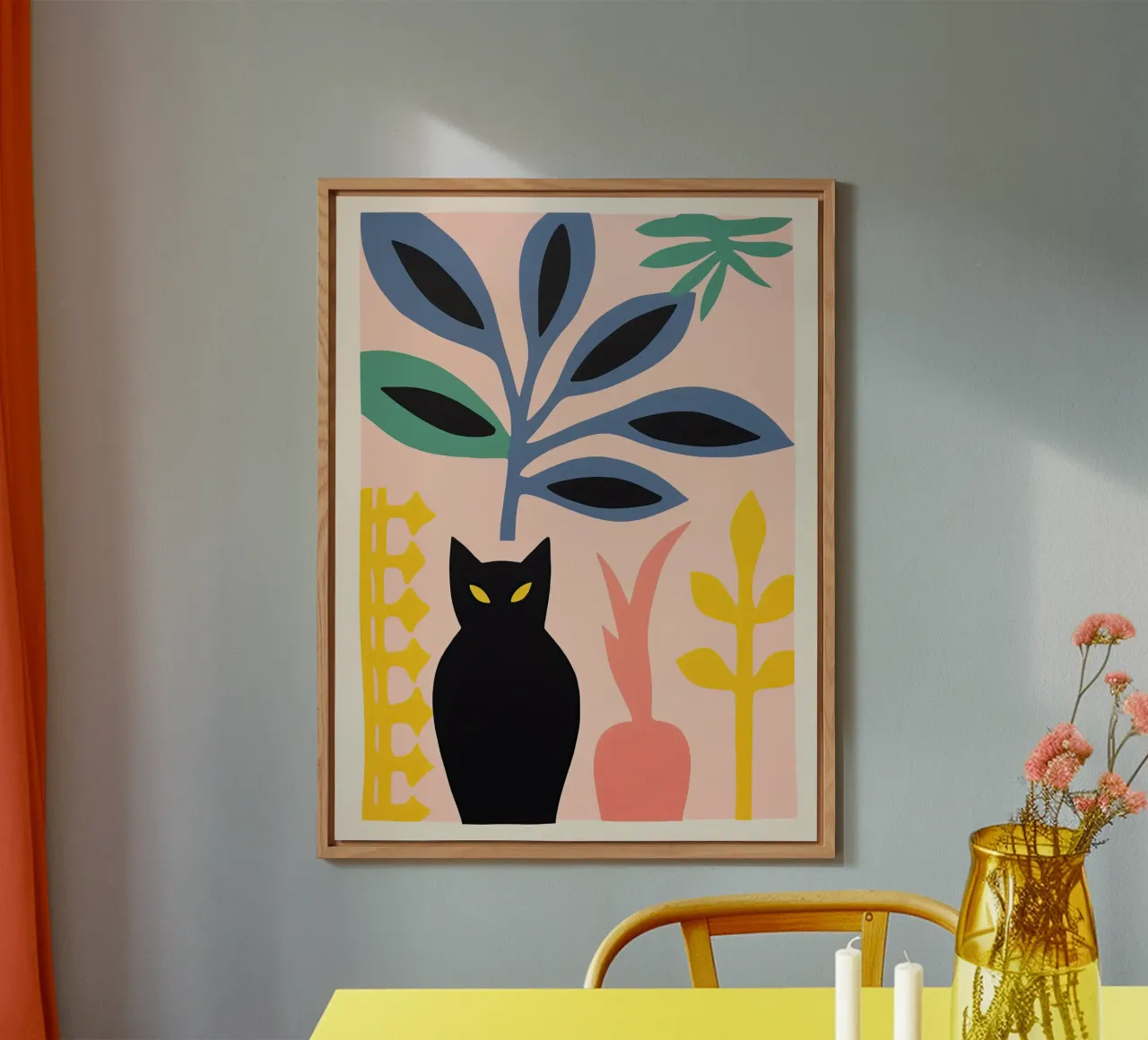 Natura morta di gatto molto enigmatica alluminio dibond da Autofocus