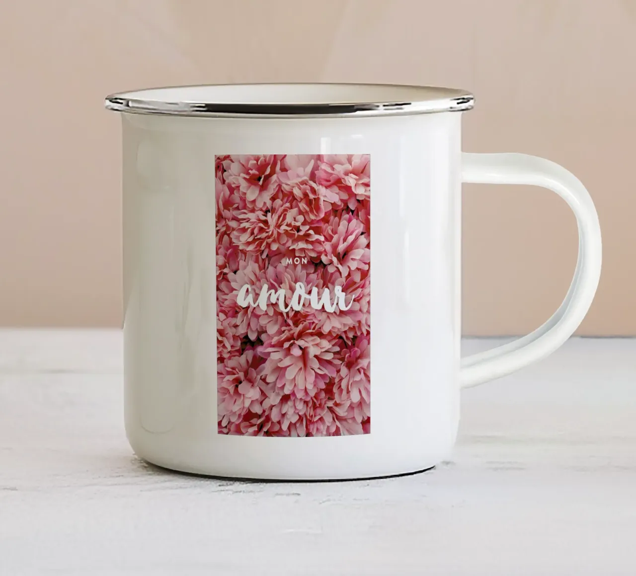Mon Amour tazza in smalto da Miles of Light