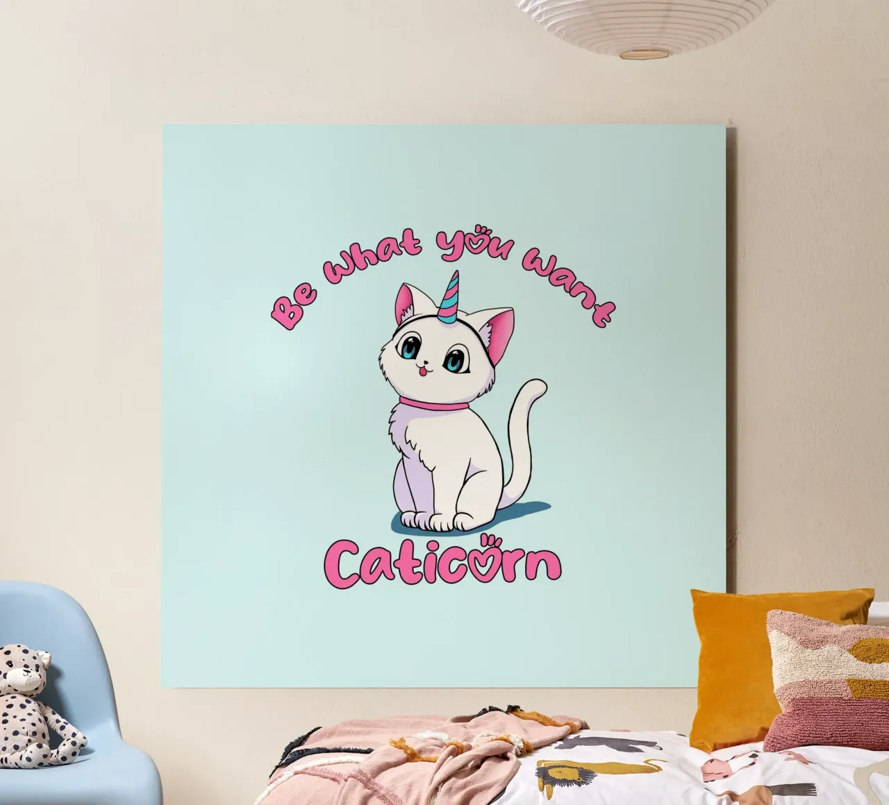 Sii ciò che vuoi Caticorn alluminio dibond da Loobs