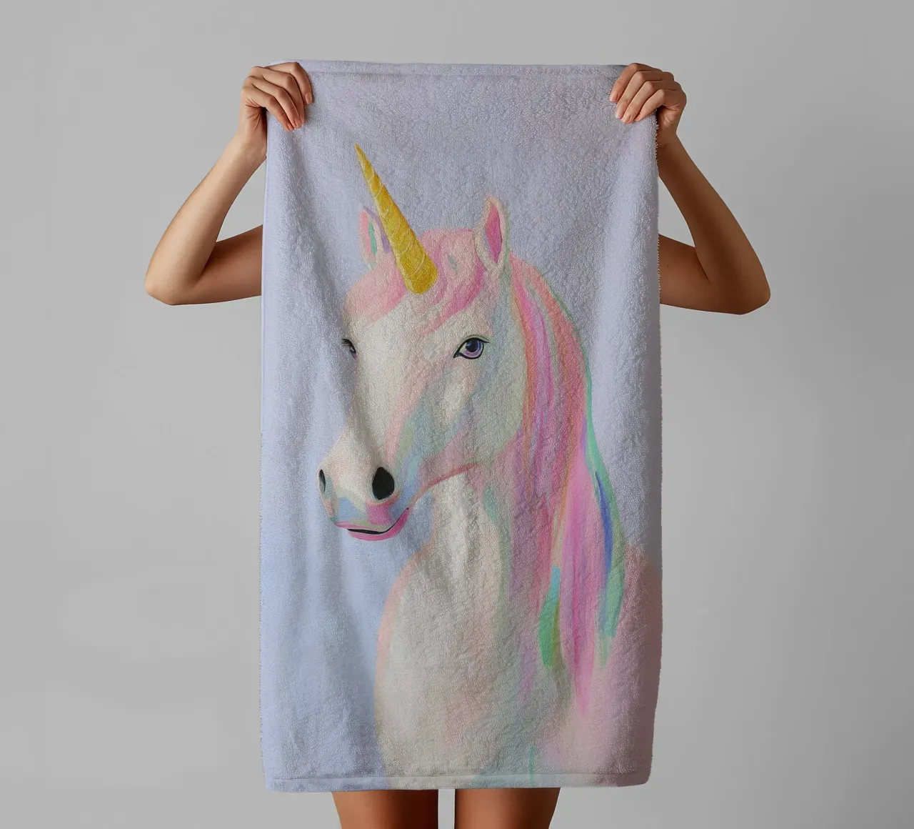 Unicorn magic towel by Carinaprint