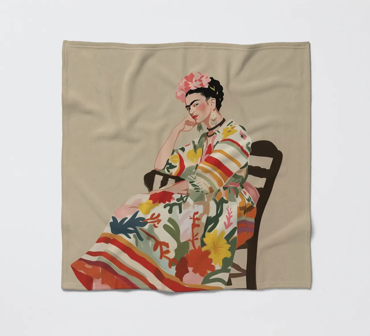 Frida eleganza floreale coperta in pile da Carinaprint