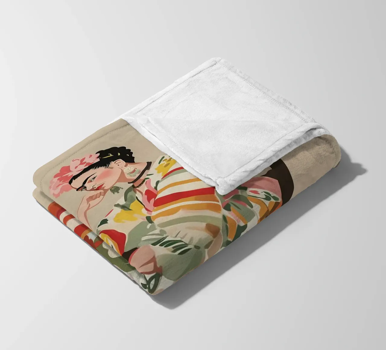 Frida eleganza floreale coperta in pile da Carinaprint
