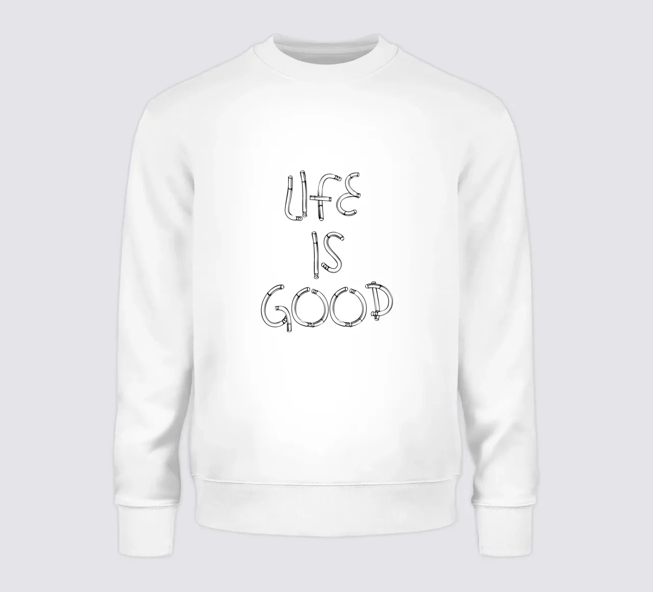 Life Is Good Tipografia estetica moderna felpa da YV TYPOGRAPHY