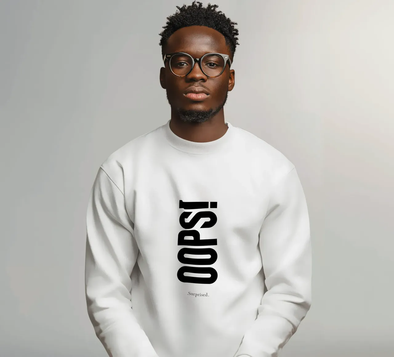 Oops Surprised Simple Modern Minimalist Typography sweat de YV TYPOGRAPHY