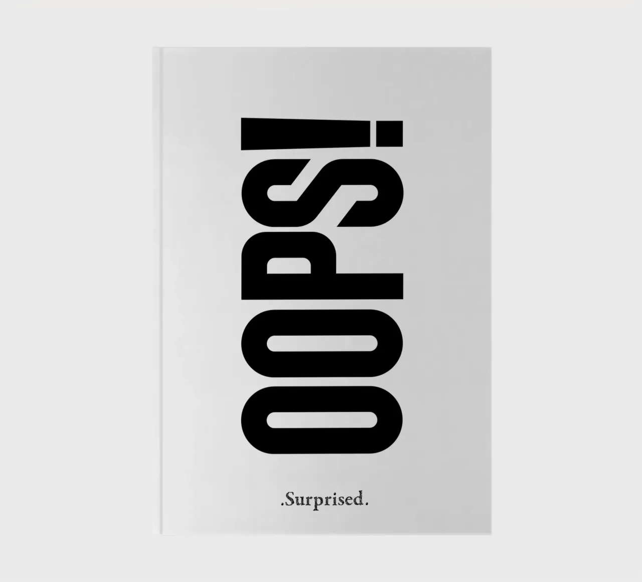 Oops Sorpresa Semplice Moderna Tipografia Minimalista diario da YV TYPOGRAPHY