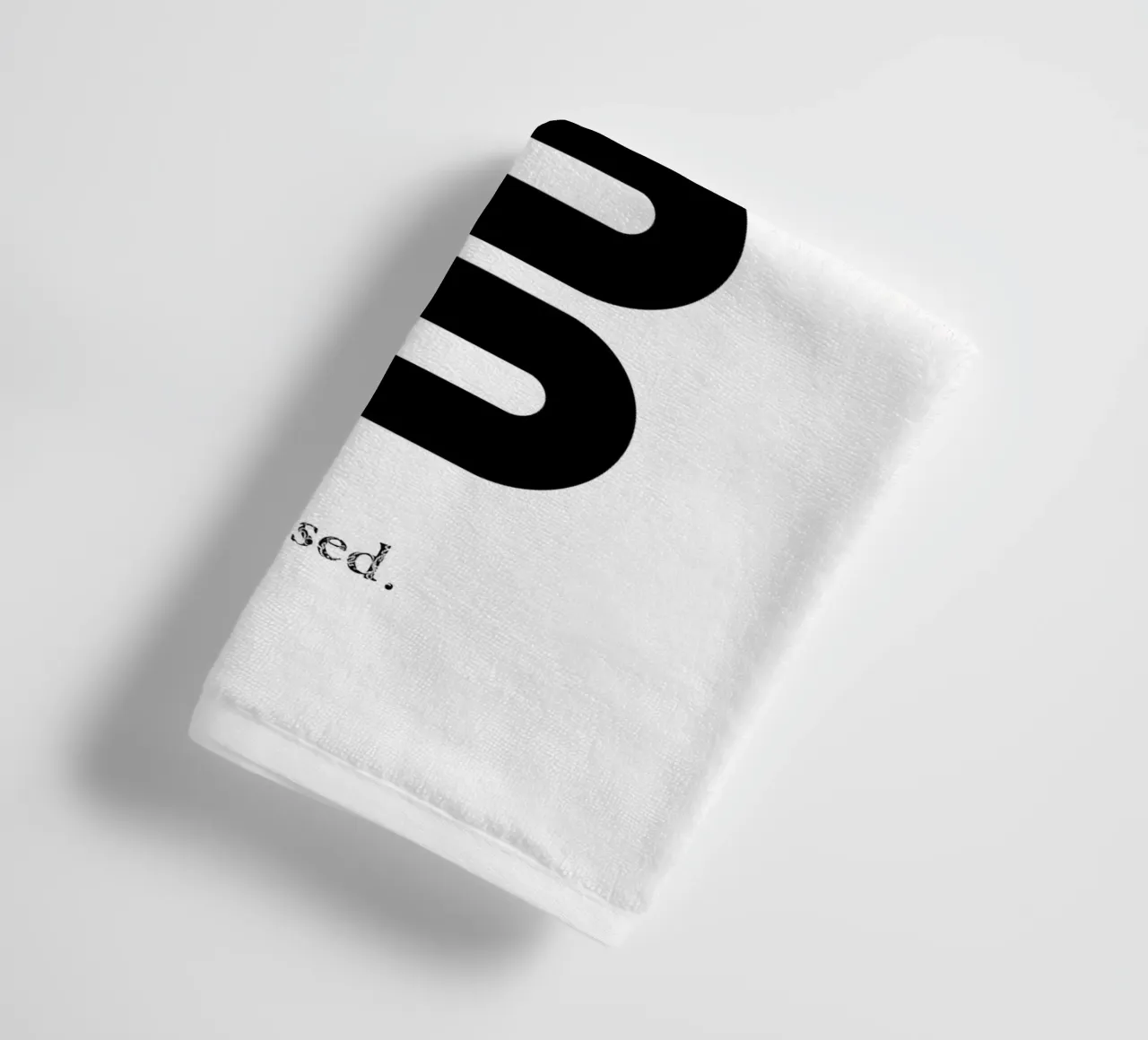Oops Surprised Simple Modern Minimalist Typography towel by YV TYPOGRAPHY